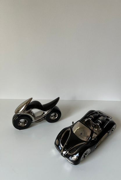 SPORT CAR - Voiture cabriolet noire et argent - B&Inside